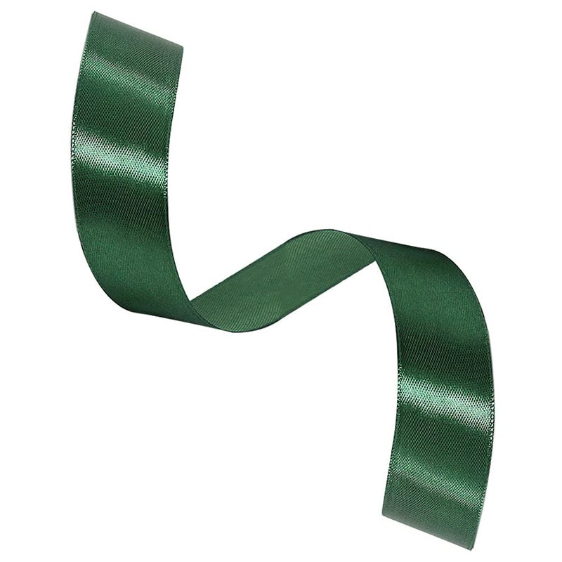 HLOMVE Solid Color Dark Green Satin Ribbon  1 Inches x 25 Yards Fabric Satin Ribbon for Gift Wrapping  Crafts  Hair Bows Making  Wreath  Wedding Party Decoration and Other Sewing Projects - Image 2